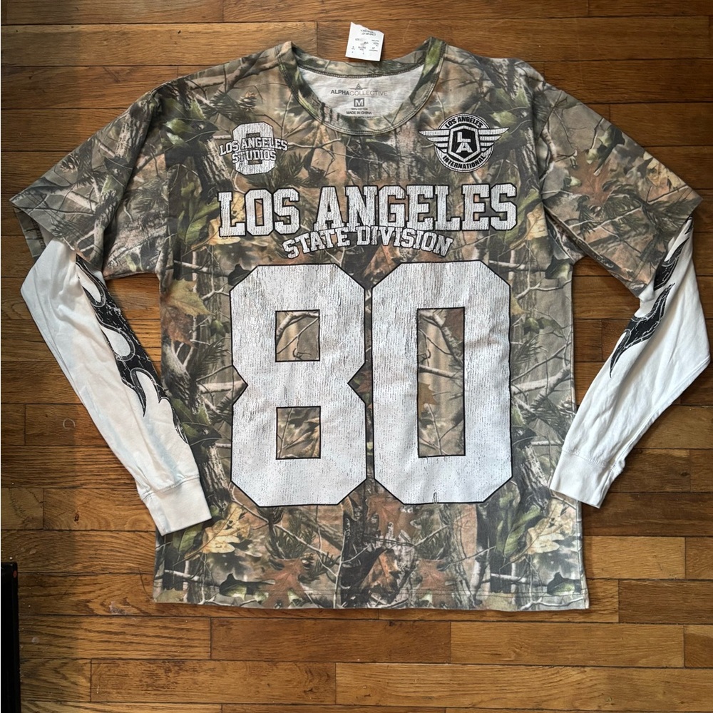 BNWT Los Angeles State Division Camouflage Long Sleeve Tee